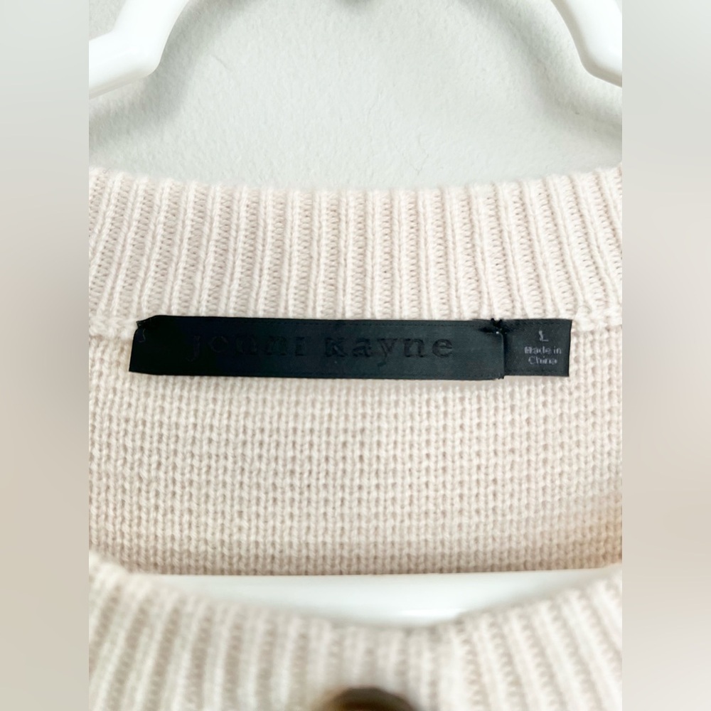 Jenni Kayne Cooper Cashmere Cardigan Warm Ivory Size Large - Picture 4 of 8